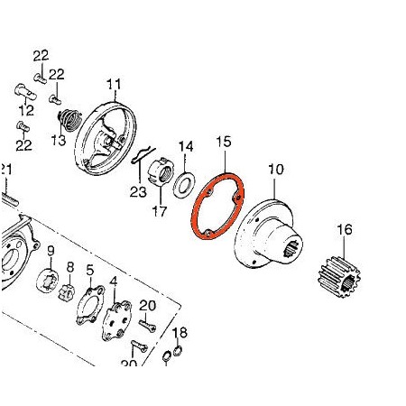 Moteur, Joint de Pompe a huile - CB125, XL125,..., XL185, XL200, .....