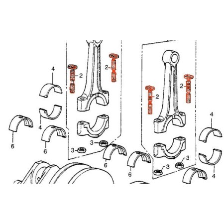 Moteur - Bielle - boulon - (x1) 