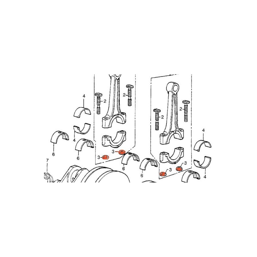 Service Moto Pieces|Moteur - bielle + roulement + Maneton - XR70|Bloc Moteur - Vilebrequin |60,00 €