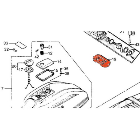 Service Moto Pieces|Reservoir - Silent bloc - CB400F|Reservoir - robinet|24,90 €