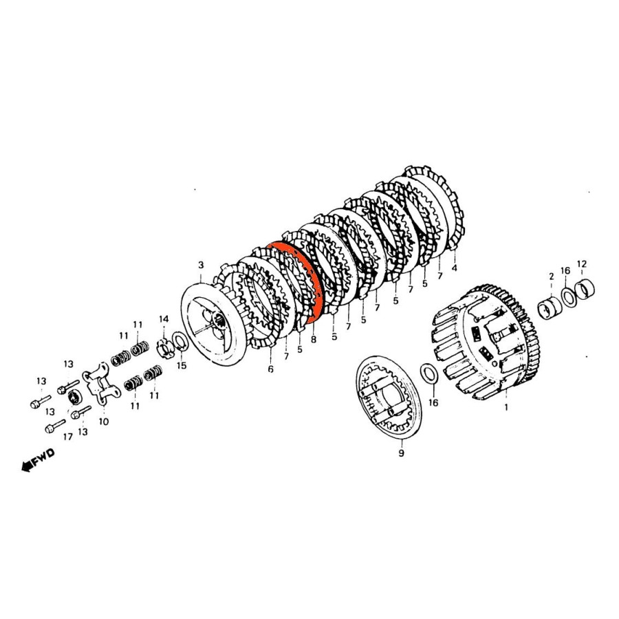 Embrayage - Disque Lisse - compensé - Honda - N'est plus disponible