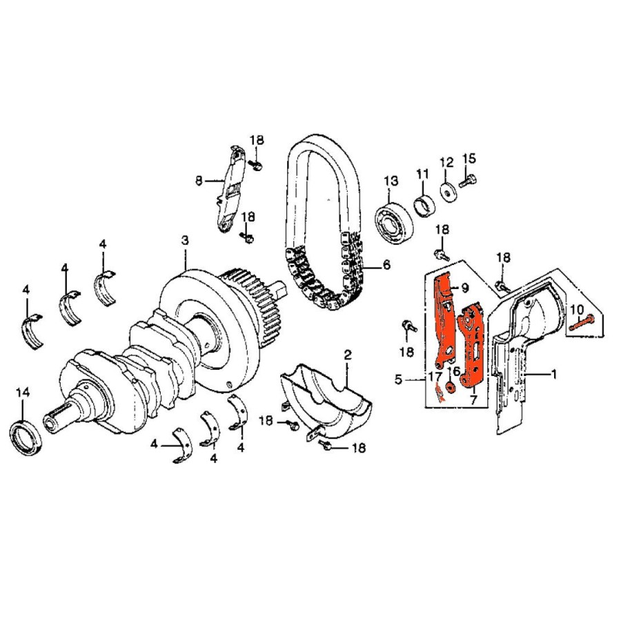 Moteur - Tendeur de Chaine primaire - GL 1000 - N'est plus disponible