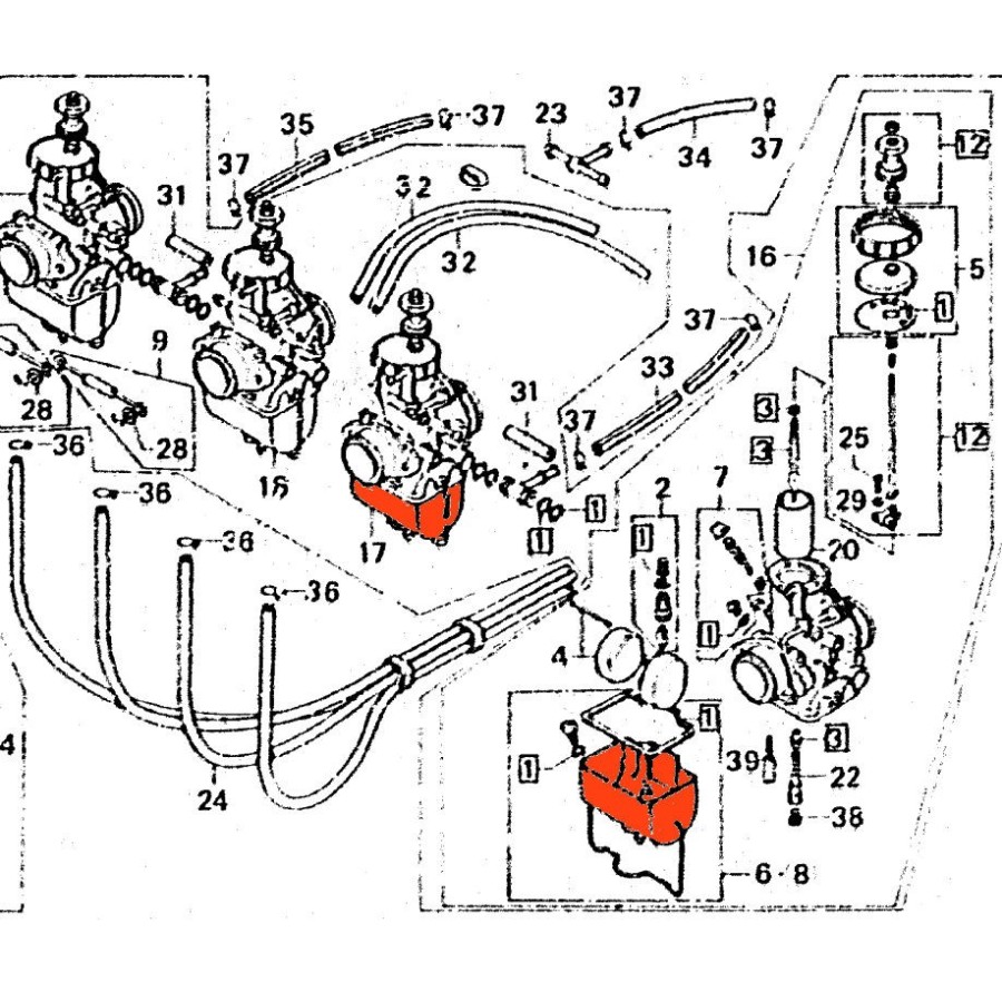 Service Moto Pieces|Carburateur - Joint de cuve - 168-14184-00 - DT250 - RD250/350/400|Joint de cuve|4,91 €