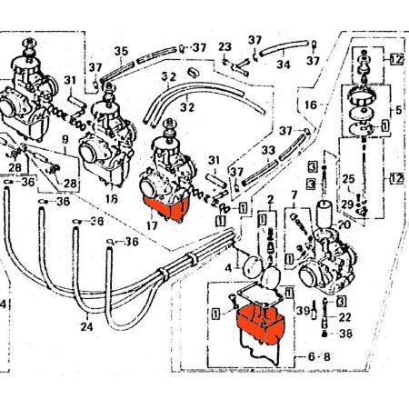 Carburateur - Cuve - Gauche - Honda ... 