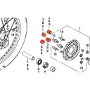 Transmission - Silent Bloc de couronne - (x1) - CM125C - NS125