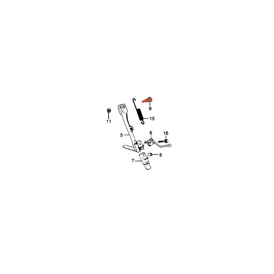 Service Moto Pieces|Bequille - Laterale - Vis de fixation|bras oscillant - bequille|7,20 €