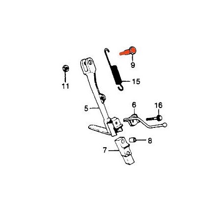 Bequille - Laterale - Vis de fixation