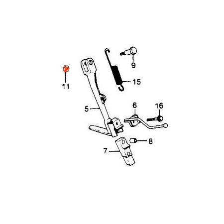 Service Moto Pieces|Bequille - Laterale - Ecrou pour Vis de fixation|bras oscillant - bequille|0,80 €