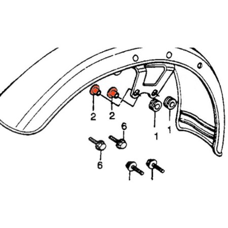 Service Moto Pieces|Garde Boue - Avant - (x1) - Rondelle de centrage|Garde boue|5,90 €