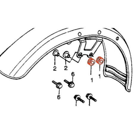 Service Moto Pieces|Garde Boue - Avant - (x1) - Caoutchouc|Garde boue|3,99 €