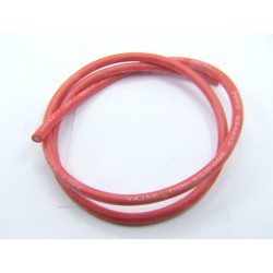 Bougie - cable SILICONE ø 7mm -  Rouge - 1metre - fil de bougie