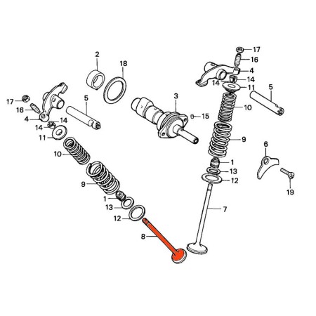 Moteur - Soupape - Admission - XL125 R/S - XL185