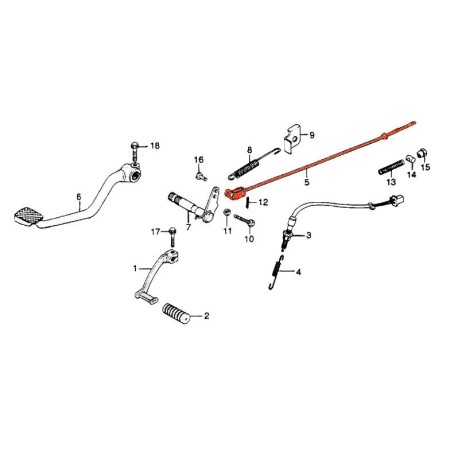 Frein - Arriere - Axe - tige de machoire