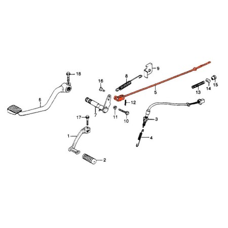 Frein - Arriere - Axe - tige de machoire