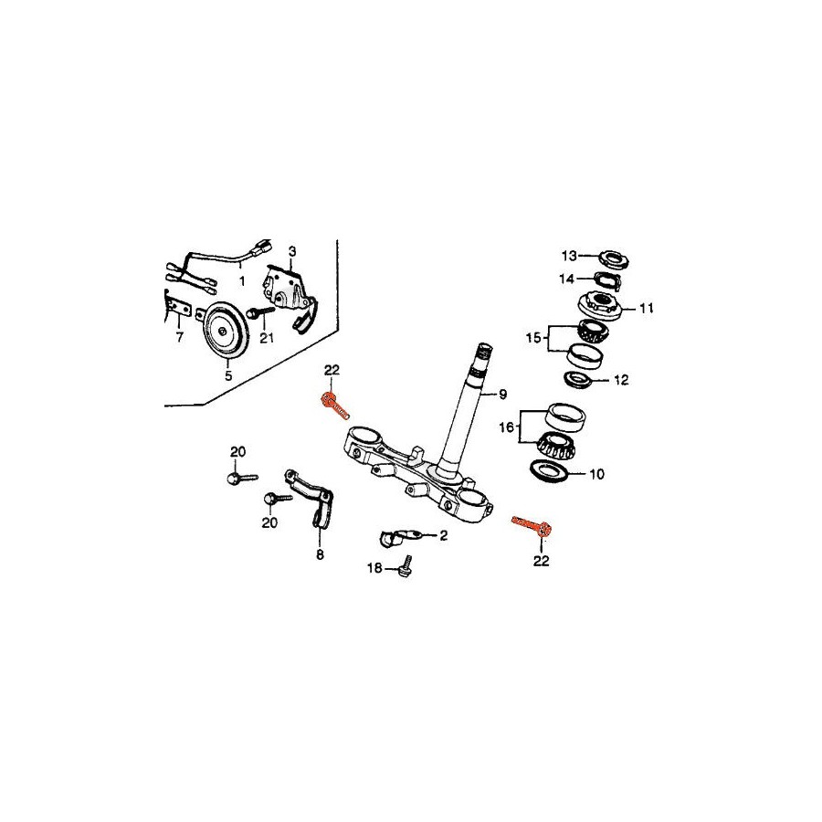 Service Moto Pieces|Direction - Ecrou de blocage - cranté|1979 - CBX1000 z - CB1|28,00 €