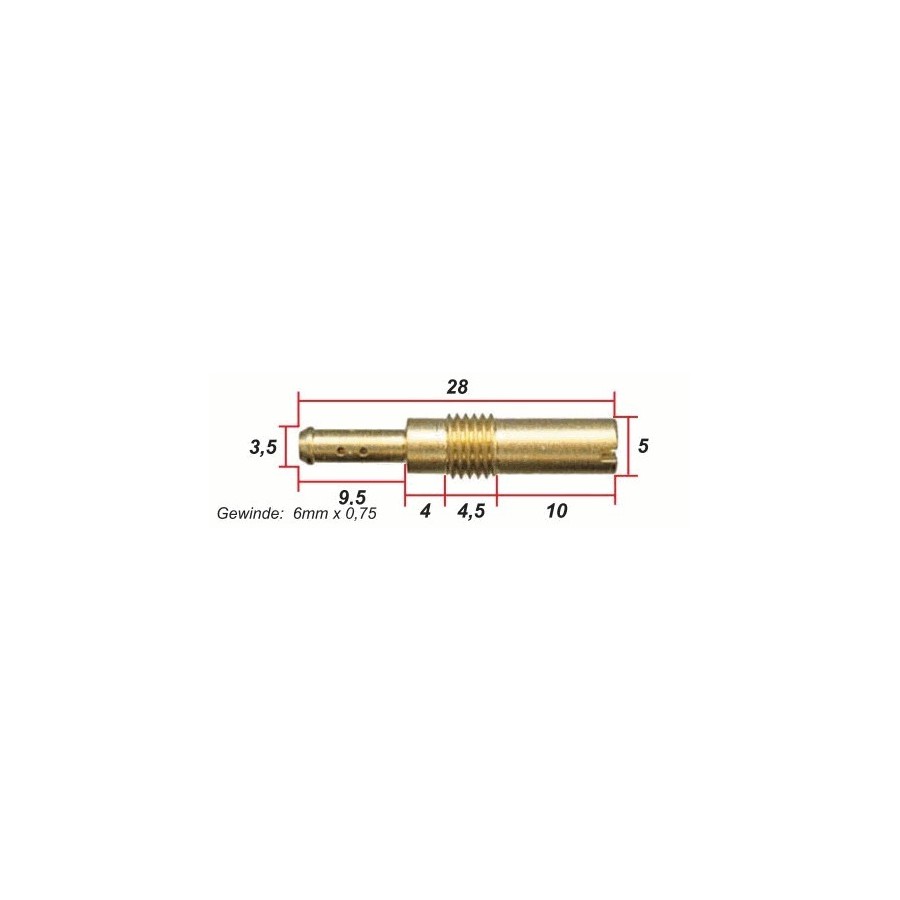 Service Moto Pieces|Keihin - ø 0.700 - RD N424-21- Jet de Gaz|M6x0.75 - lg28mm|3,51 €