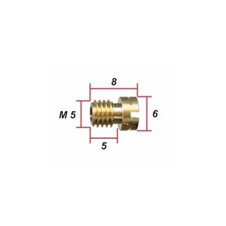 Service Moto Pieces|Gicleur M5 - ø 1.750 - N102.221 (99101-393)|Gicleur a visser - M5|3,60 €