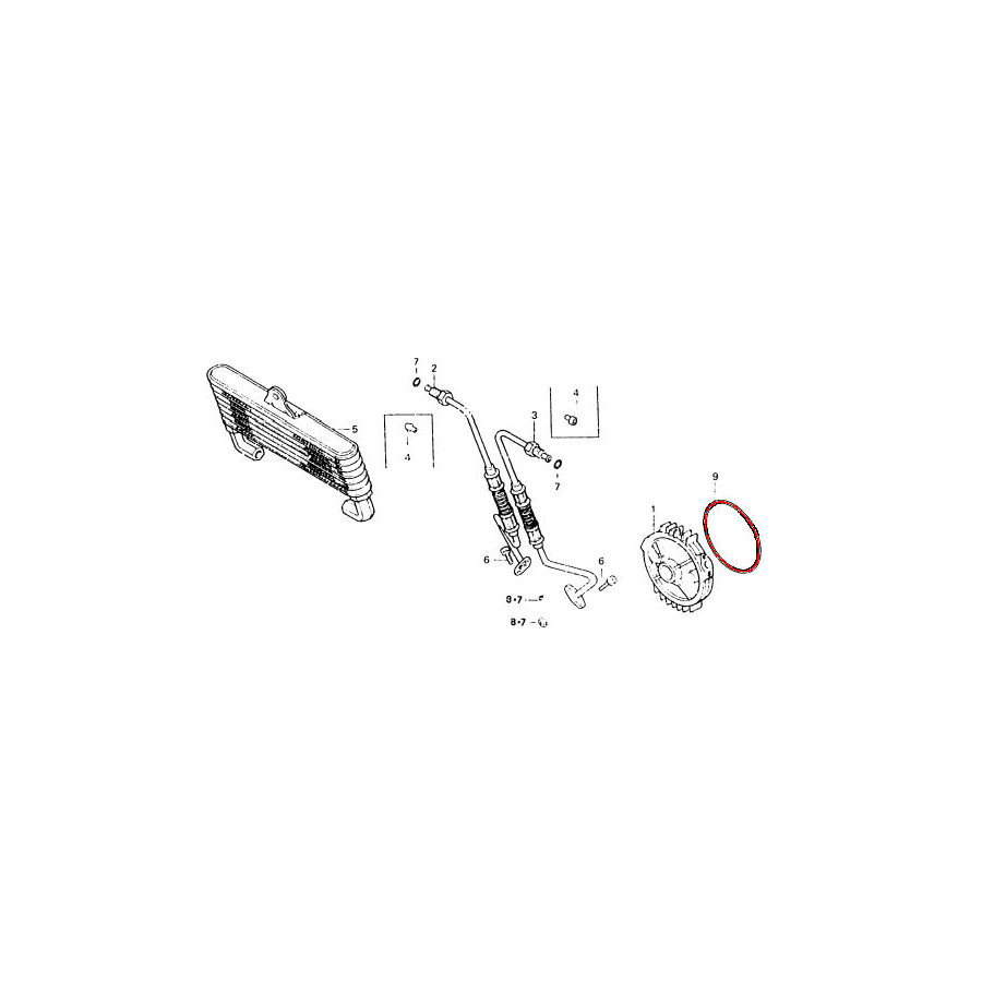 Moteur - Joint torique de carter de filtre a huile - 81x4.5mm