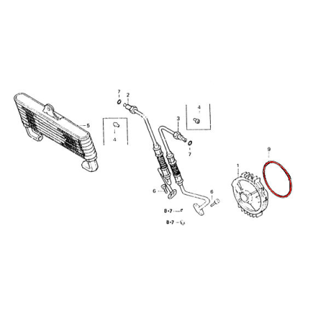 Service Moto Pieces|Moteur - Joint torique de carter de filtre a huile - 81.00 x4.50mm|Joint Torique|1,90 €