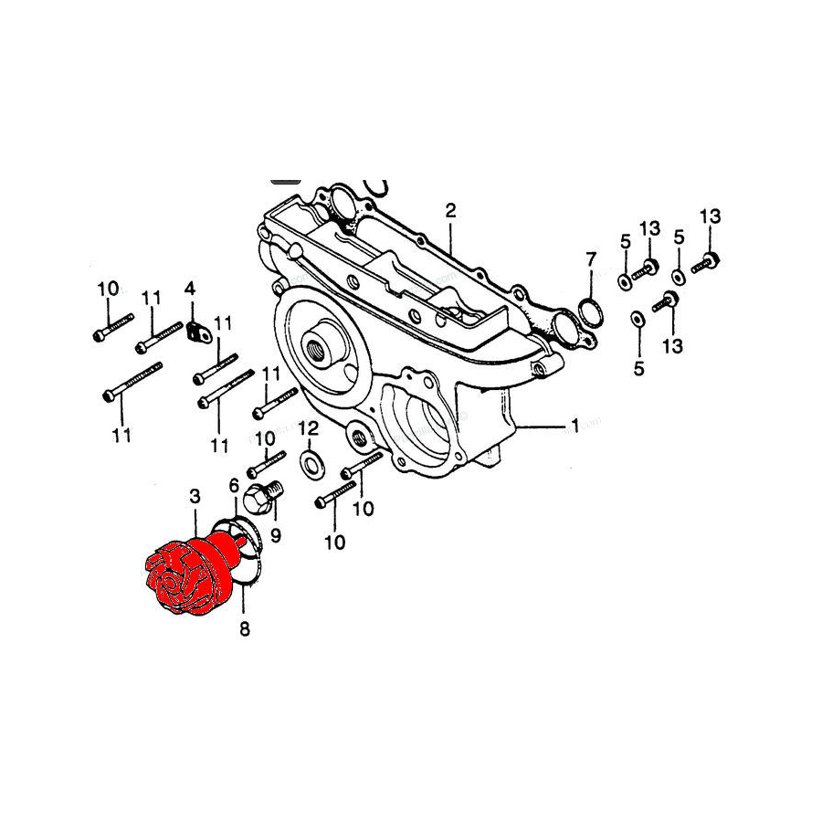 Service Moto Pieces|Allumage - Joint de carter pompe a de rupteur - (x1) - GL1000 - GL1100|1976 - GL 1000 LTD - GL1|4,25 €