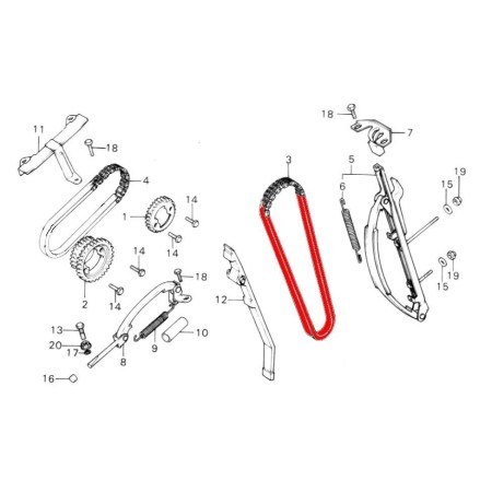 Service Moto Pieces|Distribution - Chaine - 82RH2015 - 124 maillons - Fermée|chaine|72,00 €