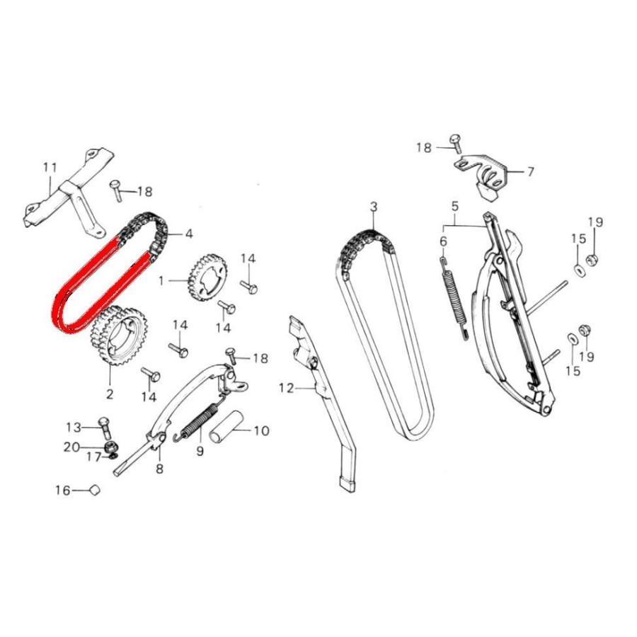 Distribution - Chaine - 82RH2015 - 82 maillons - Ouverte - CB750-CB900-CB1100 / CBX1000 Distribution - Chaine - 82RH2015 - 82 maillons - Ouverte - CB750-CB900-CB1100 / CBX1000