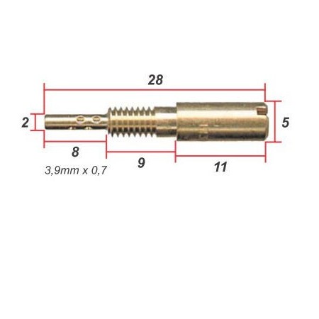 Service Moto Pieces|Gicleur - ø 0.100 - jet de gaz - VM28/486|060 - VM28/486 -|3,50 €