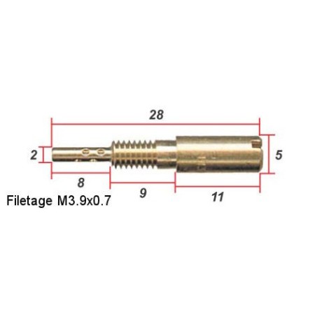 Service Moto Pieces|Gicleur - ø 0.550 - jet de gaz - VM28/486|060 - VM28/486 -|7,10 €