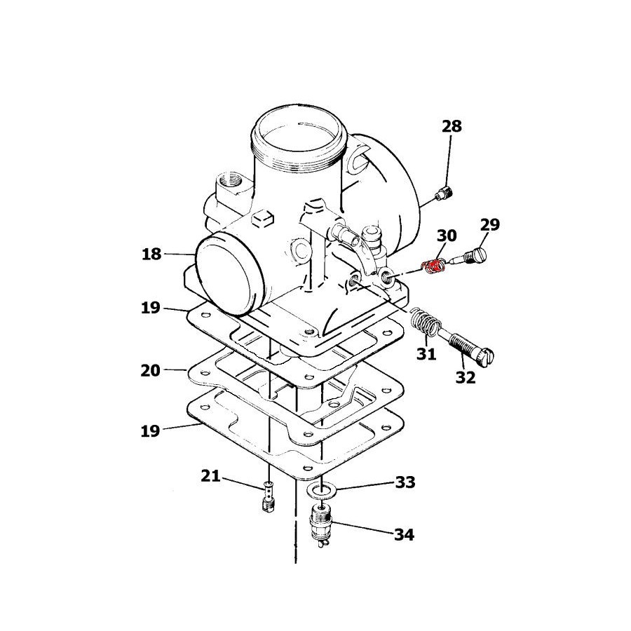 Service Moto Pieces|Carburateur - Puit d'aiguille - VM30-VM32-VM34-VM36 - 990-793-004-O8|VM32-193|16,70 €