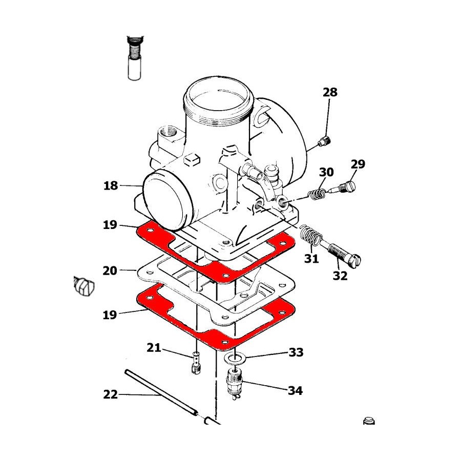 Carburateur - Joint de Cuve - Mikuni - (VM26,28) - VM28/129
