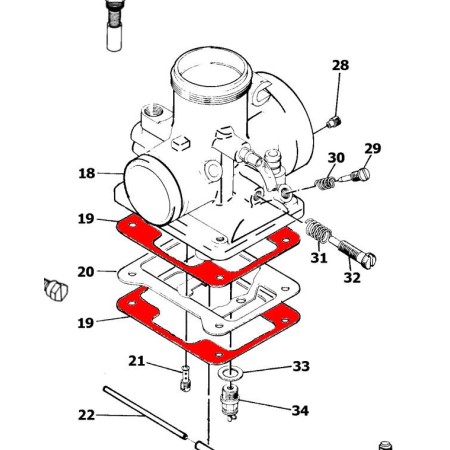 Carburateur - Joint de Cuve - Mikuni - (VM26,28) - VM28/129