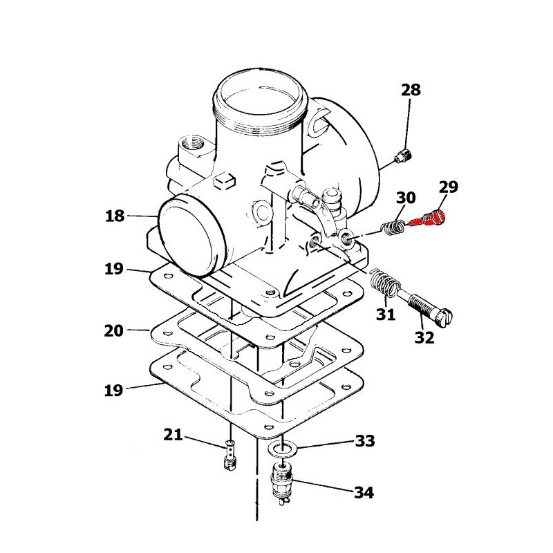 VM20/214 - Carburateur - Vis de reglage - AIR