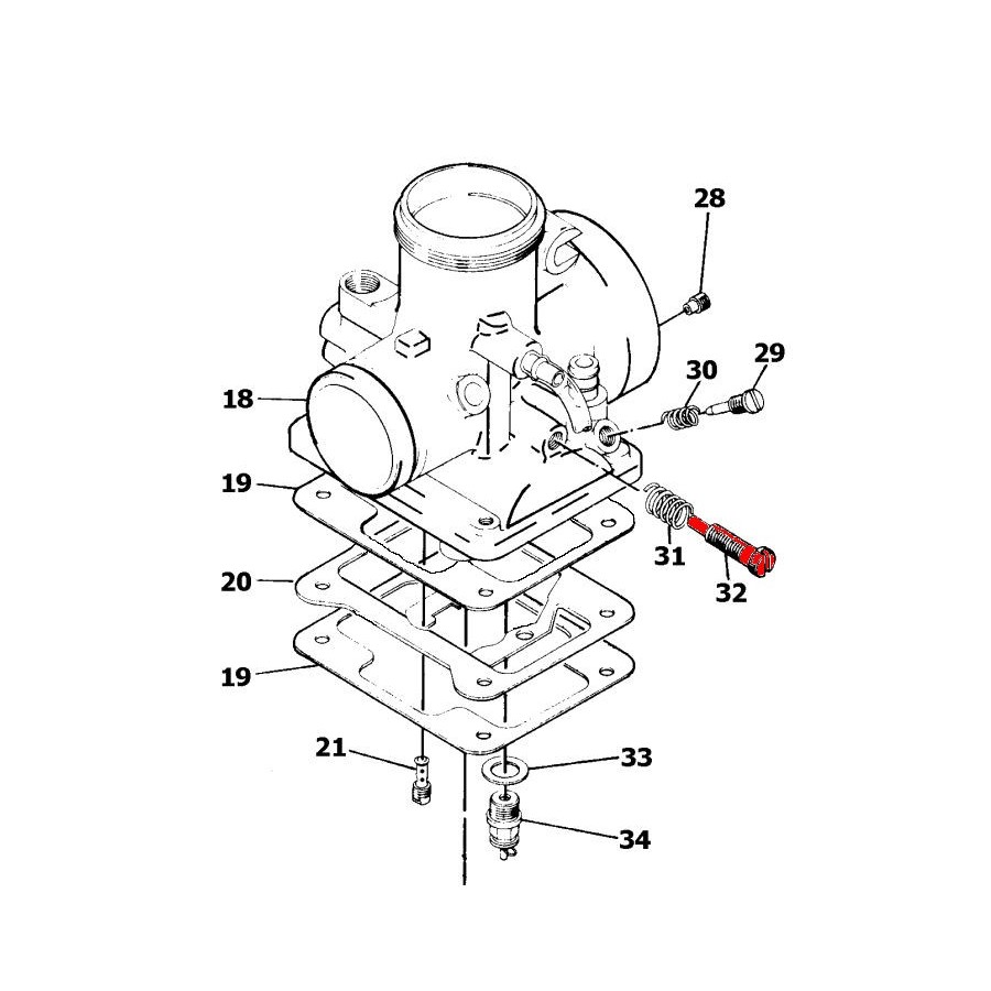 Service Moto Pieces|GPZ750 - (KZ750R1) - 1982 - Vis de réglage - vis de richesse|Vis de reglage|6,90 €