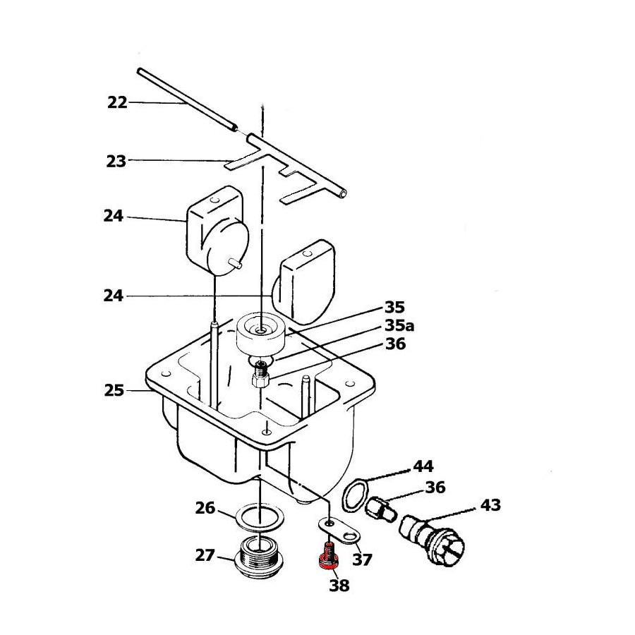 Service Moto Pieces|Carburateur - Puit d'aiguille ø2.65 - VM30-VM32-VM34-VM36 - 990-793-004-P0|VM32-193|16,70 €