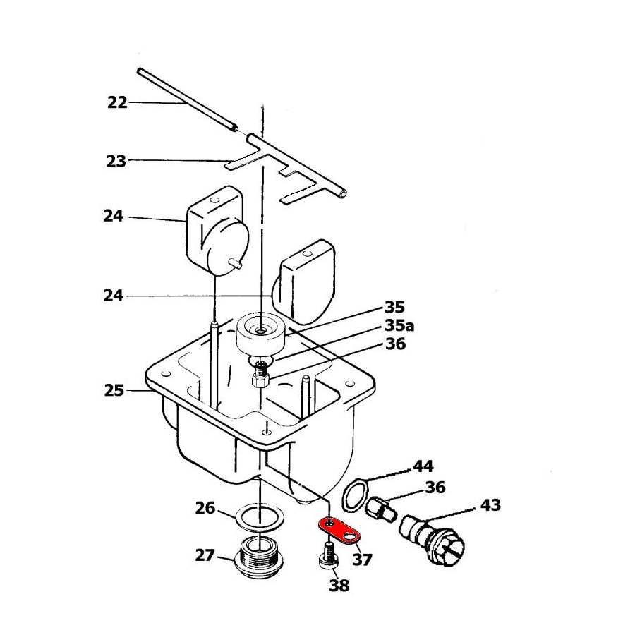 Service Moto Pieces|Carburateur - Puit d'aiguille - ø2.68 - VM30-VM32-VM34-VM36 - 990-793-004-Q0|VM32-193|16,70 €