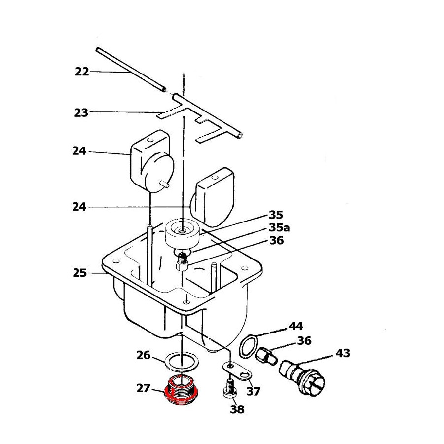 Service Moto Pieces|Carburateur - Puit d'aiguille - VM30-VM32-VM34-VM36 - 990-793-004-O6|VM32-193|16,70 €