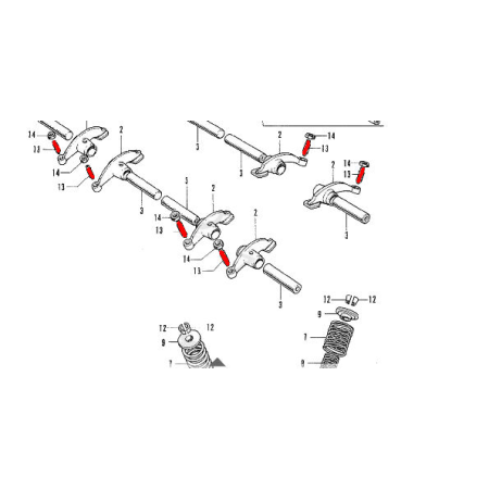 Service Moto Pieces|Moteur - Culbuteur - Vis de reglage (x1) - 360-400-500-550-750-...|Couvercle culasse - cache culbuteur|5,82 €