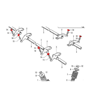 Moteur - Ecrou de reglage Culbuteur - M6 (x1)