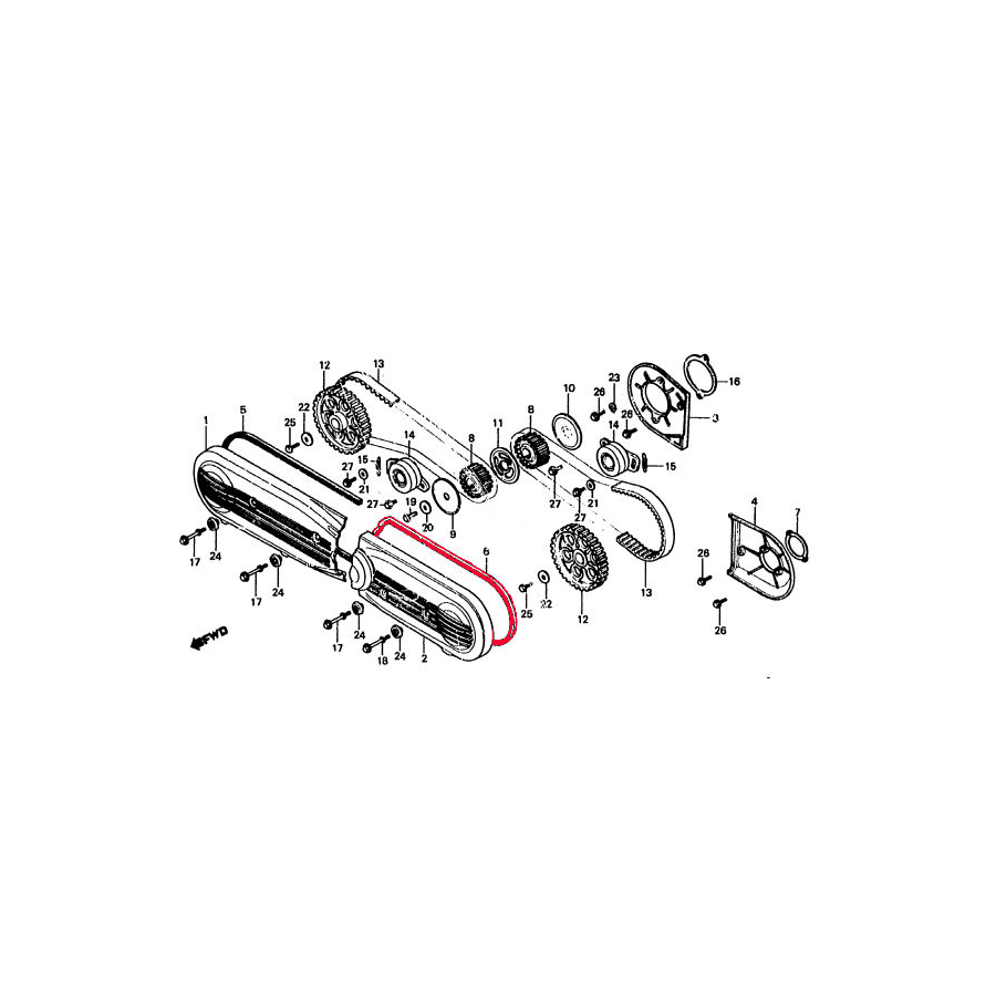 Service Moto Pieces|Cache distribution - Vis special M6 x54 mm|Distribution|10,40 €