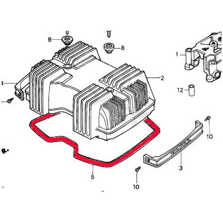 Moteur - Carter - couvercle - Cache culbuteur - Joint - CB/CM125TD/200