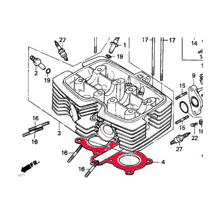 Service Moto Pieces|Moteur - Joint de culasse - CB125T - CM125T - CM125C|Culasse |22,90 €