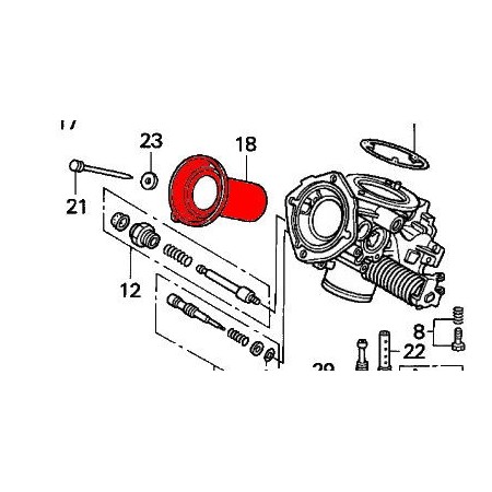 Carburateur - Boisseau - 16111-MY7-610 - VFR750 F - (RC36) - 1990-1993 - 