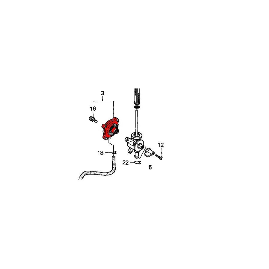 CB600 F/F2 - Hornet -  PC34, PC36 - membrane de robinet