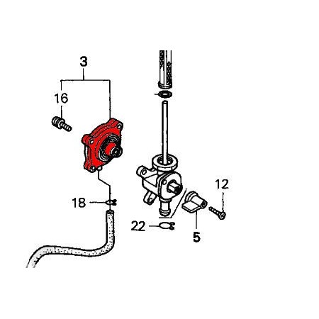 CB600 F/F2 - Hornet -  PC34/PC36 - membrane de robinet