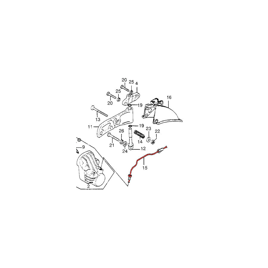 Frein - Pre-Durite de frein - Gauche - CB750 K2 - K6