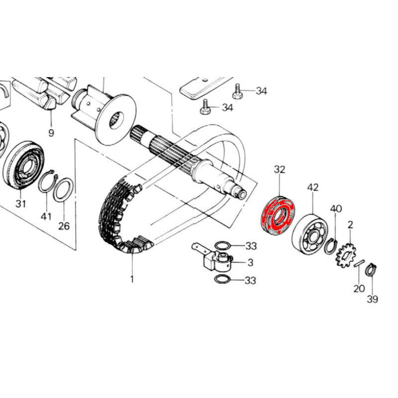 Service Moto Pieces|Arbre primaire - Joint de roulement - 25x47x10mm|Transmission - boite a vitesse|9,90 €