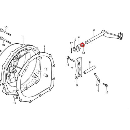 Moteur - Joint spy - fourchette embrayage - 10x16x4.5mm