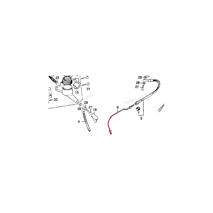 Service Moto Pieces|Frein - Durite aviation - Arriere - GSX1100 S - (GS110X)|Durite de Frein|50,00 €