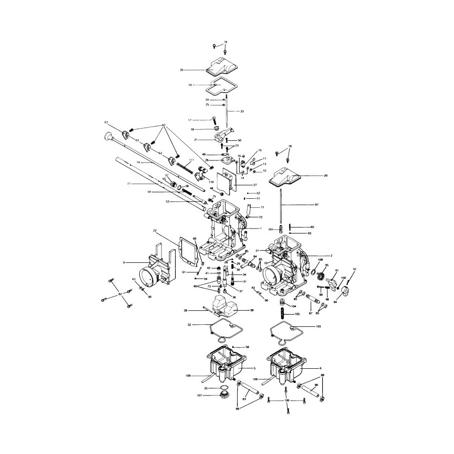 Eclaté PDF - Carburateur Mikuni - RS34/RS36/RS38/RS40 - 