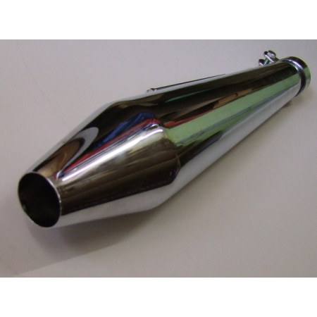 Service Moto Pieces|Echappement - Silencieux - Megaphone - (megacone) -  Chrome - long 48cm|Silencieux universel|81,00 €